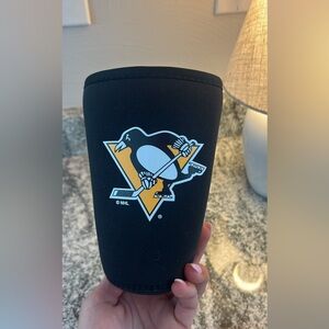 NHL Penguins Black Sok It Drink Sleeve